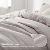 Bedsure Grey Queen Comforter Set, Soft Cationic Dyed Bedding Set 3 Pcs | Breathable, Comfortable for All Season, Skin-Friendly, Melange, Home Decor Gift, Bed Set, Cozy for Bedroom, OEKO, Modern(04 – Taupe Melange)
