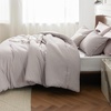 Bedsure Grey Queen Comforter Set, Soft Cationic Dyed Bedding Set 3 Pcs | Breathable, Comfortable for All Season, Skin-Friendly, Melange, Home Decor Gift, Bed Set, Cozy for Bedroom, OEKO, Modern(04 – Taupe Melange)