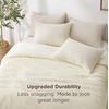 Bedsure Oliver Green Queen Bedding Comforter Set, Waffle Breathable Bedding Set, All Season Comforter with 3 Pieces, 1 Waffle Weave Comforter (90″x90″) and 2 Pillowcases (20″x26″)(Ivory)