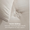 Bedsure Queen Comforter Set Dark Grey, Soft Prewashed Queen Size Bedding, Quilted Comforter with Circle Design, Down Alternative Comforter for All Seasons, 3 Pieces Bed Set with 2 Pillow Shams(02-beige-clover)