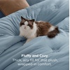 Bedsure Queen Comforter Set Dark Grey, Soft Prewashed Queen Size Bedding, Quilted Comforter with Circle Design, Down Alternative Comforter for All Seasons, 3 Pieces Bed Set with 2 Pillow Shams(04-mineral Blue-clover)