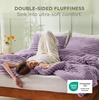 Bedsure Queen Fluffy Comforter Set – GentleSoft 3 Pieces Luxury Fleece Bed Olive Green Bedding, Cozy Room Decor Aesthetic, 1 Queen Bed Comforter (90″x90″) and 2 Pillowcases (20″x26″)(10 – Lavender)