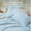 Bedsure Queen Fluffy Comforter Set – GentleSoft 3 Pieces Luxury Fleece Bed Olive Green Bedding, Cozy Room Decor Aesthetic, 1 Queen Bed Comforter (90″x90″) and 2 Pillowcases (20″x26″)(13 – Light Blue)