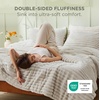 Bedsure Queen Fluffy Comforter Set – GentleSoft 3 Pieces Luxury Fleece Bed Olive Green Bedding, Cozy Room Decor Aesthetic, 1 Queen Bed Comforter (90″x90″) and 2 Pillowcases (20″x26″)(02 – Linen)