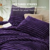 Bedsure Queen Fluffy Comforter Set – GentleSoft 3 Pieces Luxury Fleece Bed Olive Green Bedding, Cozy Room Decor Aesthetic, 1 Queen Bed Comforter (90″x90″) and 2 Pillowcases (20″x26″)(11 – Purple)