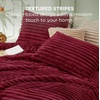 Bedsure Queen Fluffy Comforter Set – GentleSoft 3 Pieces Luxury Fleece Bed Olive Green Bedding, Cozy Room Decor Aesthetic, 1 Queen Bed Comforter (90″x90″) and 2 Pillowcases (20″x26″)(15 – Dark Red)