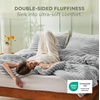 Bedsure Queen Fluffy Comforter Set – GentleSoft 3 Pieces Luxury Fleece Bed Olive Green Bedding, Cozy Room Decor Aesthetic, 1 Queen Bed Comforter (90″x90″) and 2 Pillowcases (20″x26″)(06 – Light Grey)