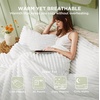 Bedsure Queen Fluffy Comforter Set – GentleSoft 3 Pieces Luxury Fleece Bed Olive Green Bedding, Cozy Room Decor Aesthetic, 1 Queen Bed Comforter (90″x90″) and 2 Pillowcases (20″x26″)(05 – Bright White)