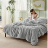 Bedsure Queen Fluffy Comforter Set – GentleSoft 3 Pieces Luxury Fleece Bed Olive Green Bedding, Cozy Room Decor Aesthetic, 1 Queen Bed Comforter (90″x90″) and 2 Pillowcases (20″x26″)(06 – Light Grey)