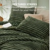 Bedsure Queen Fluffy Comforter Set – GentleSoft 3 Pieces Luxury Fleece Bed Olive Green Bedding, Cozy Room Decor Aesthetic, 1 Queen Bed Comforter (90″x90″) and 2 Pillowcases (20″x26″)(16 – Olive Green)