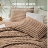 Bedsure Queen Fluffy Comforter Set – GentleSoft 3 Pieces Luxury Fleece Bed Olive Green Bedding, Cozy Room Decor Aesthetic, 1 Queen Bed Comforter (90″x90″) and 2 Pillowcases (20″x26″)(09 – Warm Taupe)