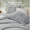 Bedsure Queen Fluffy Comforter Set – GentleSoft 3 Pieces Luxury Fleece Bed Olive Green Bedding, Cozy Room Decor Aesthetic, 1 Queen Bed Comforter (90″x90″) and 2 Pillowcases (20″x26″)(06 – Light Grey)