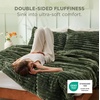 Bedsure Queen Fluffy Comforter Set – GentleSoft 3 Pieces Luxury Fleece Bed Olive Green Bedding, Cozy Room Decor Aesthetic, 1 Queen Bed Comforter (90″x90″) and 2 Pillowcases (20″x26″)(16 – Olive Green)