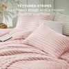 Bedsure Queen Fluffy Comforter Set – GentleSoft 3 Pieces Luxury Fleece Bed Olive Green Bedding, Cozy Room Decor Aesthetic, 1 Queen Bed Comforter (90″x90″) and 2 Pillowcases (20″x26″)(03 – Pink)