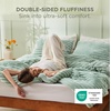 Bedsure Queen Fluffy Comforter Set – GentleSoft 3 Pieces Luxury Fleece Bed Olive Green Bedding, Cozy Room Decor Aesthetic, 1 Queen Bed Comforter (90″x90″) and 2 Pillowcases (20″x26″)(08 – Sage Green)