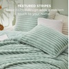Bedsure Queen Fluffy Comforter Set – GentleSoft 3 Pieces Luxury Fleece Bed Olive Green Bedding, Cozy Room Decor Aesthetic, 1 Queen Bed Comforter (90″x90″) and 2 Pillowcases (20″x26″)(08 – Sage Green)