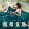 Bedsure Queen Fluffy Comforter Set – GentleSoft 3 Pieces Luxury Fleece Bed Olive Green Bedding, Cozy Room Decor Aesthetic, 1 Queen Bed Comforter (90″x90″) and 2 Pillowcases (20″x26″)(17 – Teal)