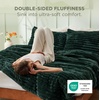 Bedsure Queen Fluffy Comforter Set – GentleSoft 3 Pieces Luxury Fleece Bed Olive Green Bedding, Cozy Room Decor Aesthetic, 1 Queen Bed Comforter (90″x90″) and 2 Pillowcases (20″x26″)(07 – Emerald)