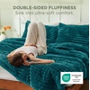 Bedsure Queen Fluffy Comforter Set – GentleSoft 3 Pieces Luxury Fleece Bed Olive Green Bedding, Cozy Room Decor Aesthetic, 1 Queen Bed Comforter (90″x90″) and 2 Pillowcases (20″x26″)(17 – Teal)