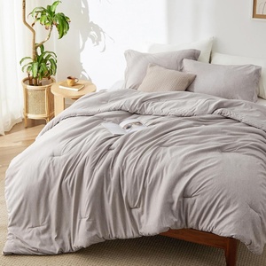 Bedsure Grey Queen Comforter Set, Soft Cationic Dyed Bedding Set 3 Pcs | Breathable, Comfortable for All Season, Skin-Friendly, Melange, Home Decor Gift, Bed Set, Cozy for Bedroom, OEKO, Modern(04 – Taupe Melange)