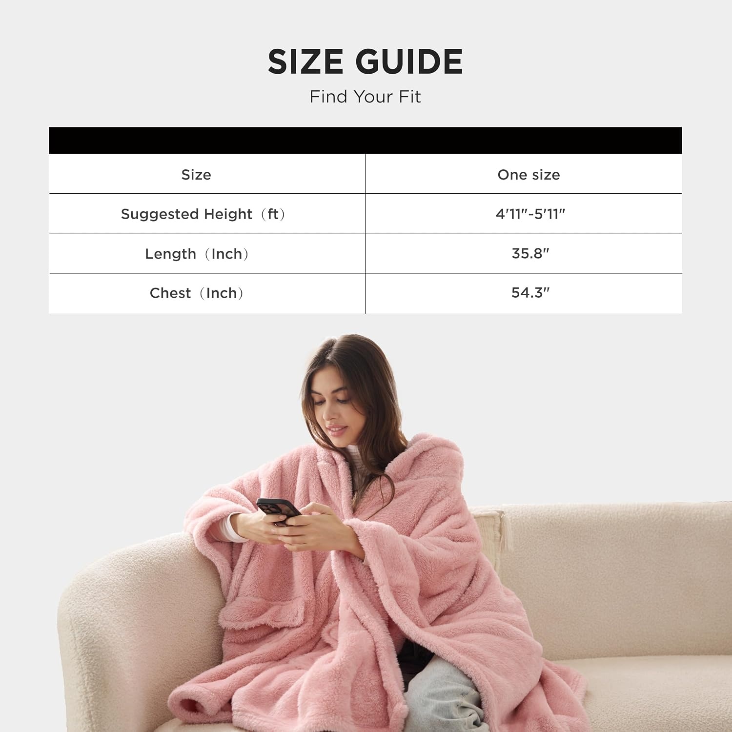 image:imageBedsure Blanket Poncho for Women Hooded Wearable Fleece Blanket for Adult Winter Poncho Shawl Wrap Cape as Gifts for Mom