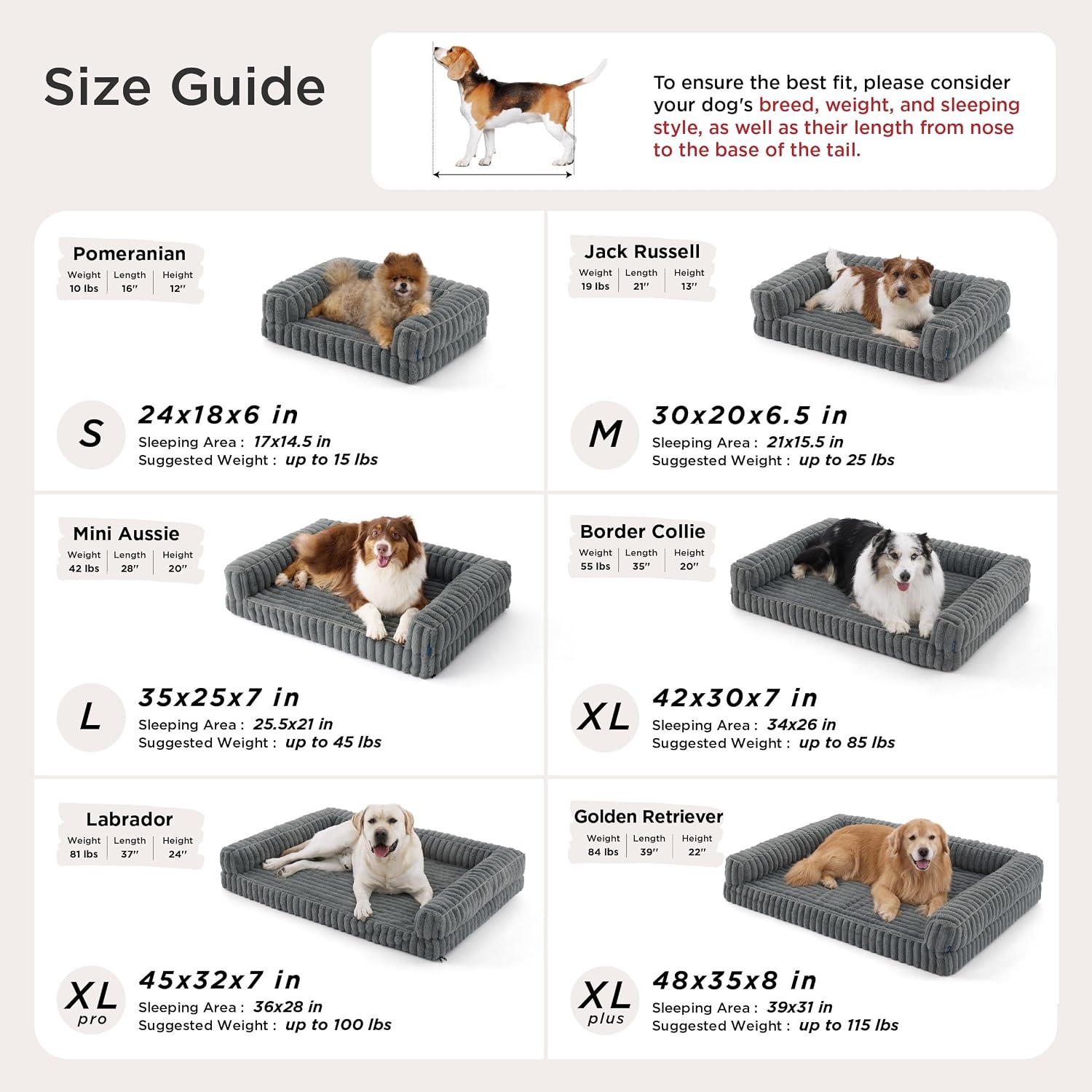 image:imageBedsure ComfyFleece Memory Foam Orthopedic Dog Beds Medium Size Dog 30 Comfort EggCrate Foam Couch Sofa Washable Corduroy CoverCozy Bolstor Waterproof Pet Bed with SidesNonSlip BottomCreamCamel Brown