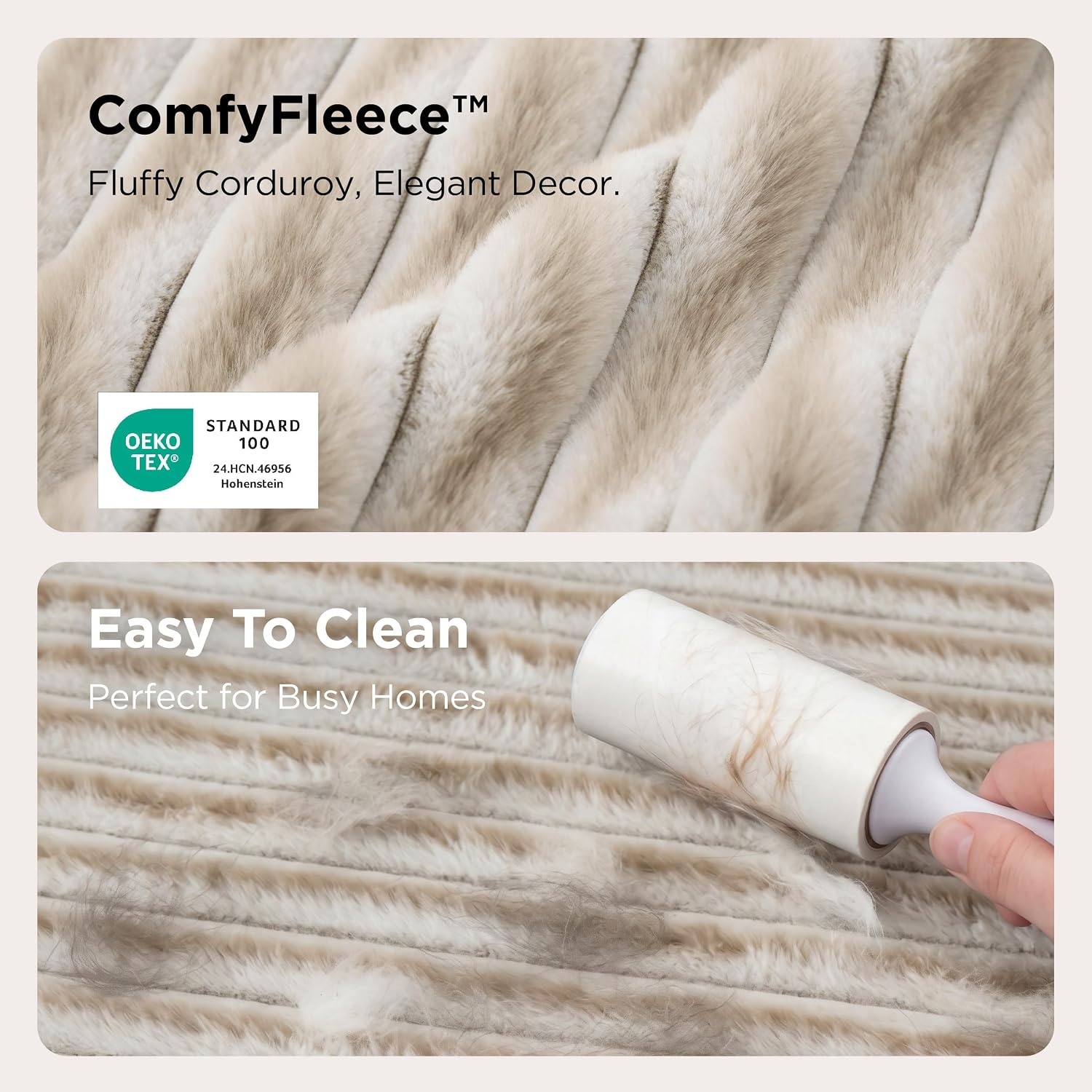 image:imageBedsure ComfyFleece Memory Foam Orthopedic Dog Beds Medium Size Dog 30 Comfort EggCrate Foam Couch Sofa Washable Corduroy CoverCozy Bolstor Waterproof Pet Bed with SidesNonSlip BottomCreamAmphora