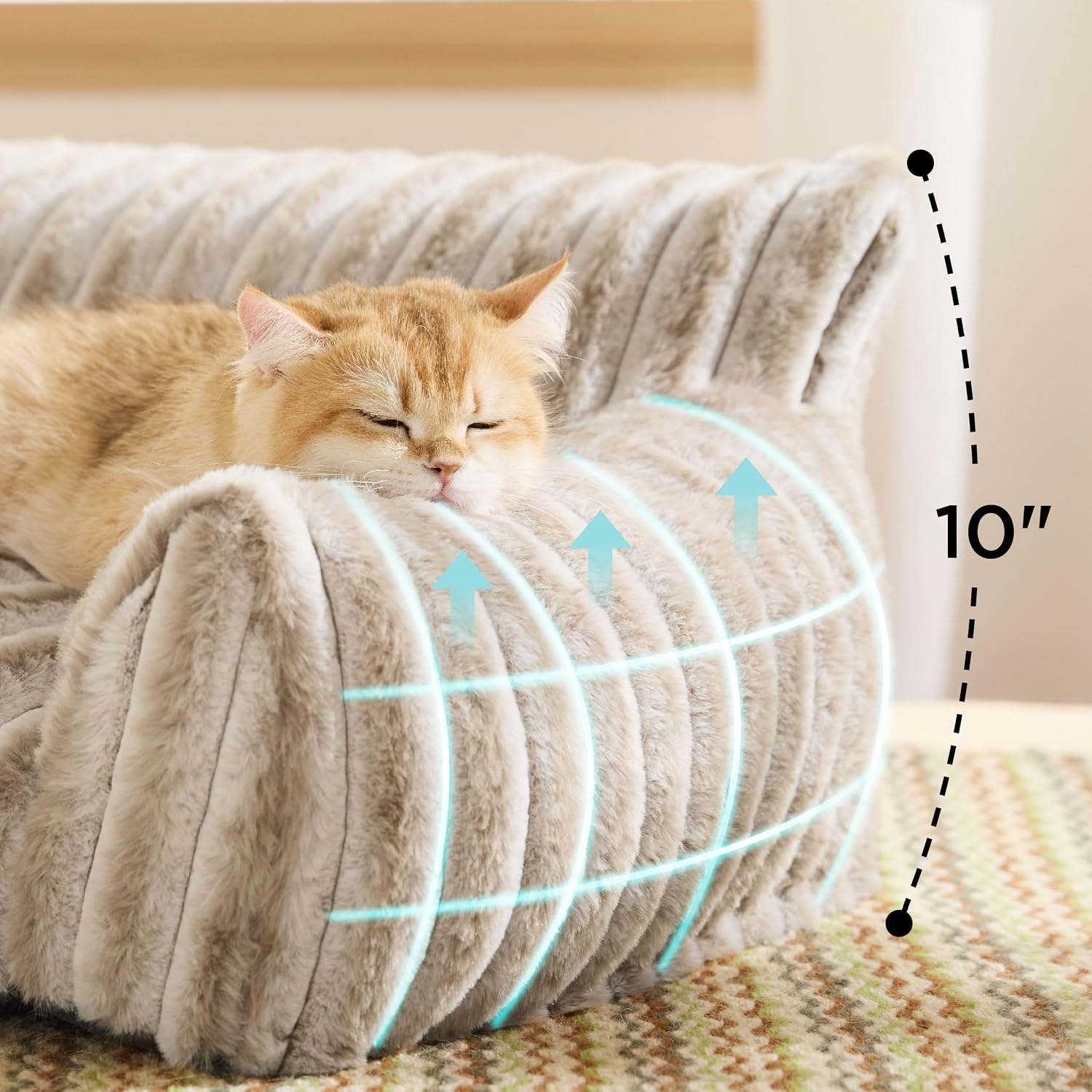 image:imageBedsure ComfyFleece Shown on TV Fluffy Dog Couch for Pets30in Blush Pink Small amp Medium Dog Bed Washable CoverSupportive Couch Bed for Small DogsPet Sofa Seen on Good Day New YorkUp to 20 LbsAmphora