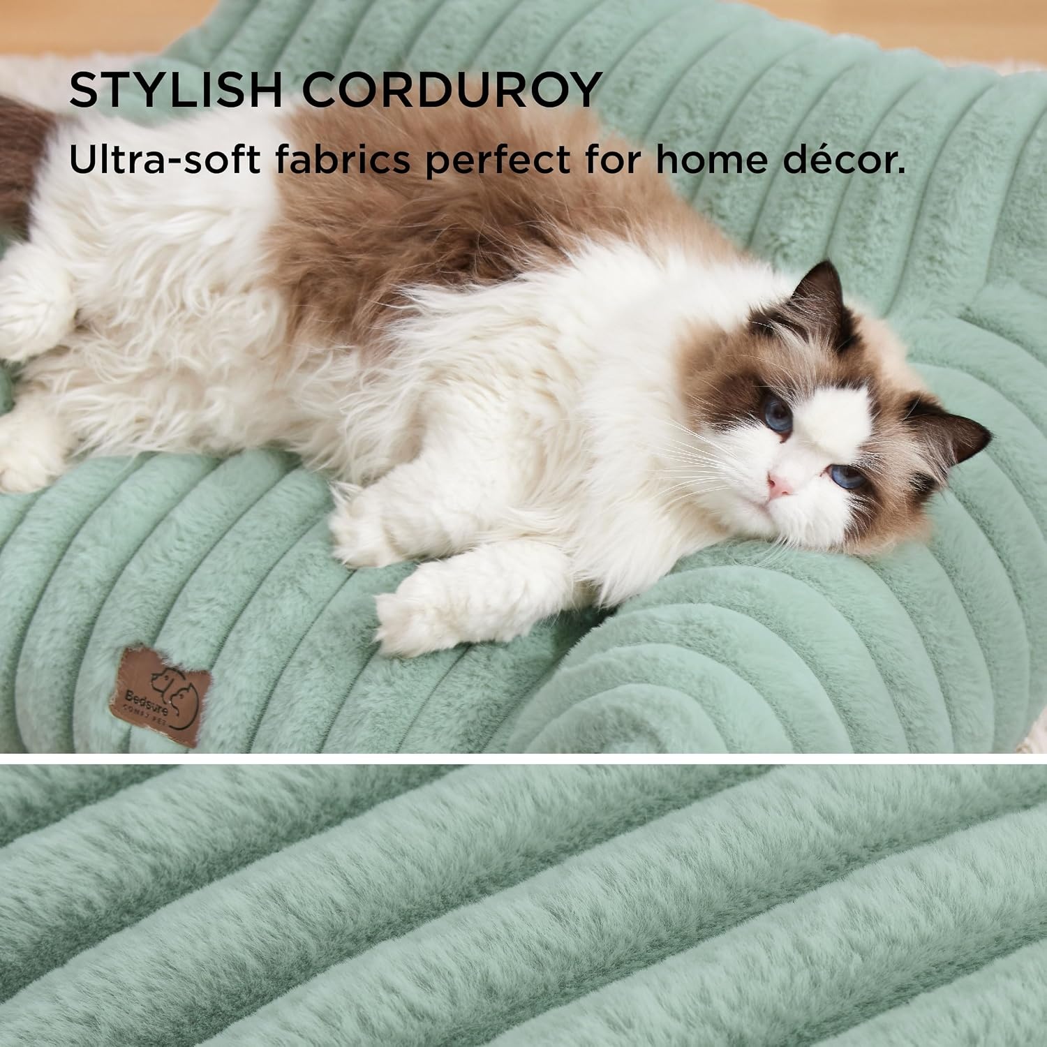 image:imageBedsure ComfyFleece Shown on TV Fluffy Dog Couch for Pets30in Blush Pink Small amp Medium Dog Bed Washable CoverSupportive Couch Bed for Small DogsPet Sofa Seen on Good Day New YorkUp to 20 LbsGarden Green