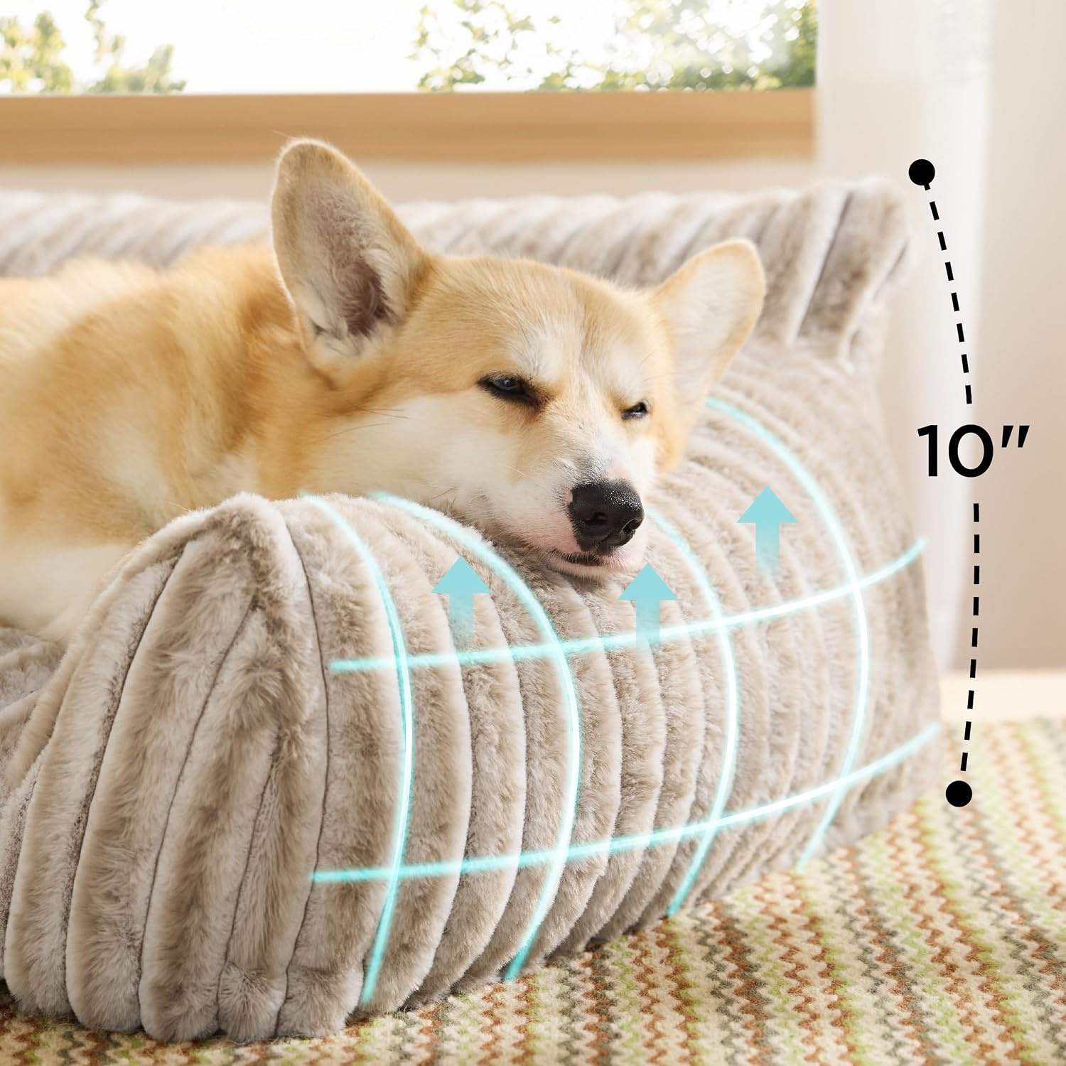 image:imageBedsure ComfyFleece Shown on TV Fluffy Dog Couch for Pets30in Blush Pink Small amp Medium Dog Bed Washable CoverSupportive Couch Bed for Small DogsPet Sofa Seen on Good Day New YorkUp to 20 LbsAmphora