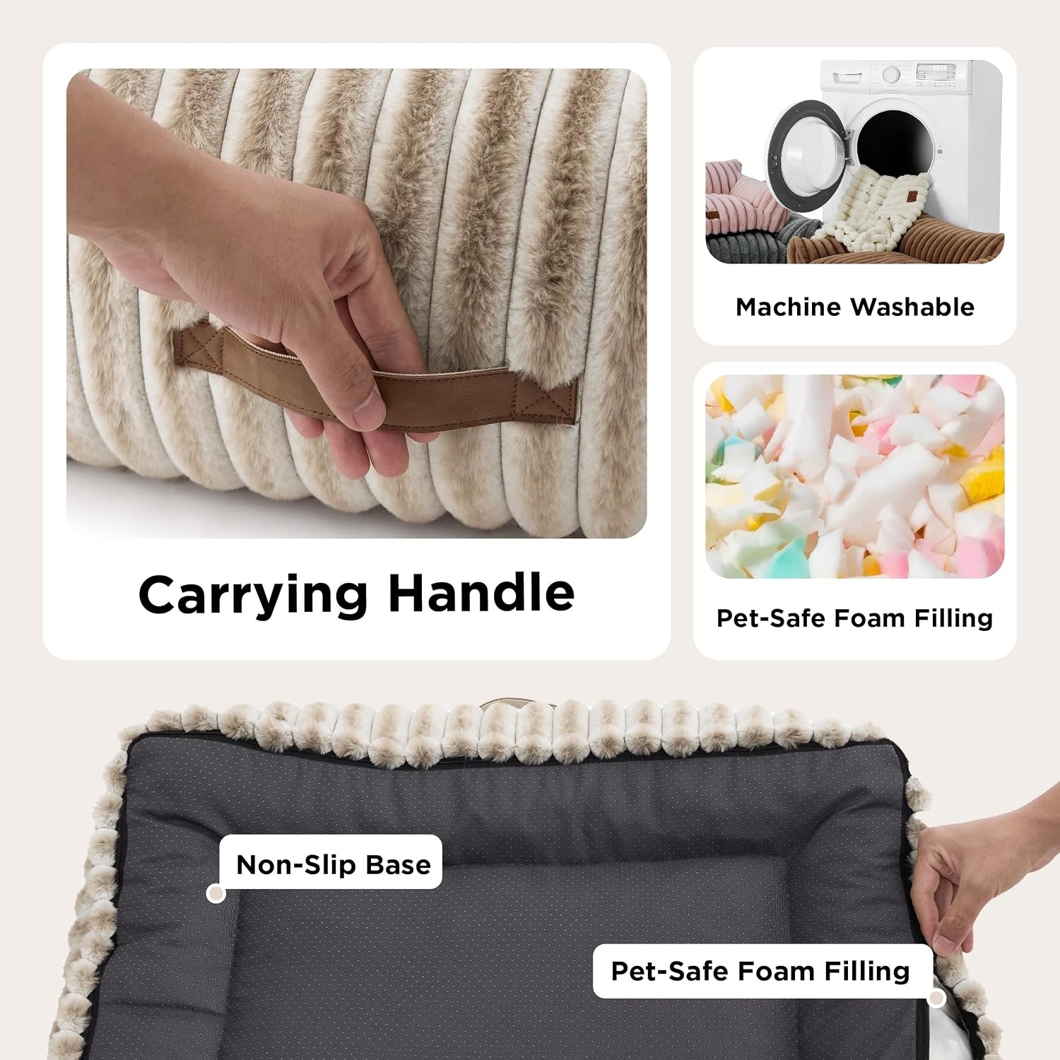 image:imageBedsure ComfyFleece Shown on TV Fluffy Dog Couch for Pets30in Blush Pink Small amp Medium Dog Bed Washable CoverSupportive Couch Bed for Small DogsPet Sofa Seen on Good Day New YorkUp to 20 LbsAmphora