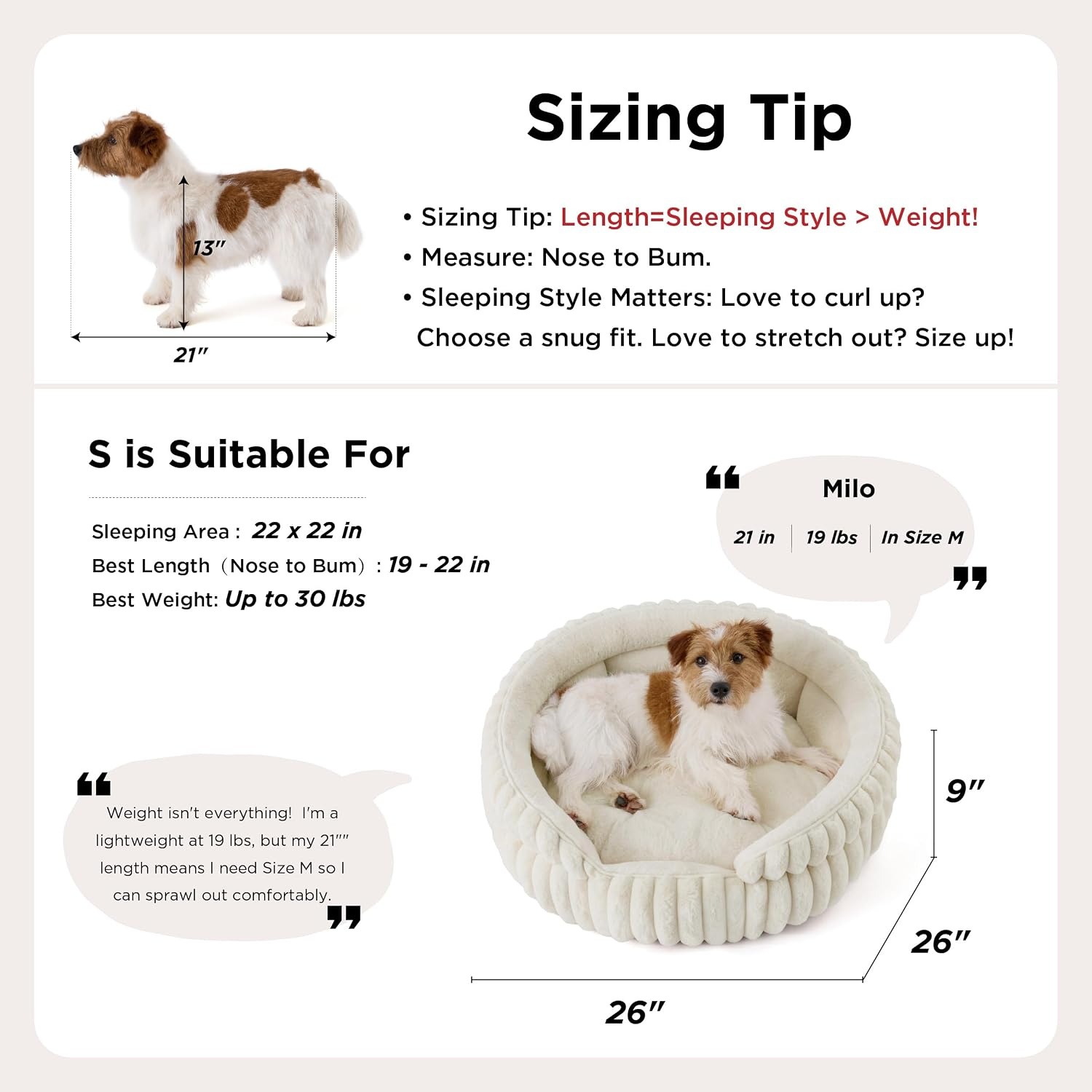 image:imageBedsure ComfyFleece Washable Cute Small Medium Dog BedRound Pet Bed26in Cozy Donut Soft Fluffy PlushComfort Corduroy Cuddler Pet BedsLuxury AestheticAntiSlip BottomUp to 30 LbsCreamSandy Beige