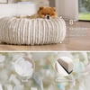 Bedsure ComfyFleece™ Donut Dog Bed Medium Size Dog with Washable Cover | 30x30x8in, Calming Round Pet Bed, Support Plush , with Removable Corduroy Fleece for Senior Dog,Anti Slip Bottom,Sandy Beige(Amphora)
