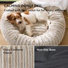 Bedsure ComfyFleece™ Donut Dog Bed Medium Size Dog with Washable Cover | 30x30x8in, Calming Round Pet Bed, Support Plush , with Removable Corduroy Fleece for Senior Dog,Anti Slip Bottom,Sandy Beige(Amphora)