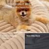 Bedsure ComfyFleece™ Donut Dog Bed Medium Size Dog with Washable Cover | 30x30x8in, Calming Round Pet Bed, Support Plush , with Removable Corduroy Fleece for Senior Dog,Anti Slip Bottom,Sandy Beige(Sandy Beige)