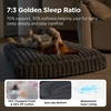 Bedsure ComfyFleece™ Fluffy Balanced Support XL Dog Bed for Crate,41×27 | Golden Ratio Chopped Foam & PP Cotton, Home Decor,Waterproof Liner, Removable Washable Cover, Nonslip Bottom,Sandy Beige(Grey)