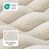 Bedsure ComfyFleece™ Fluffy Balanced Support XL Dog Bed for Crate,41×27 | Golden Ratio Chopped Foam & PP Cotton, Home Decor,Waterproof Liner, Removable Washable Cover, Nonslip Bottom,Sandy Beige(Cream)