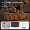 Bedsure ComfyFleece™ Fluffy Balanced Support XL Dog Bed for Crate,41×27 | Golden Ratio Chopped Foam & PP Cotton, Home Decor,Waterproof Liner, Removable Washable Cover, Nonslip Bottom,Sandy Beige(Sandy Beige)