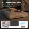 Bedsure ComfyFleece™ Fluffy Balanced Support XL Dog Bed for Crate,41×27 | Golden Ratio Chopped Foam & PP Cotton, Home Decor,Waterproof Liner, Removable Washable Cover, Nonslip Bottom,Sandy Beige(Cream)