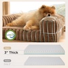 Bedsure ComfyFleece™ Memory Foam Orthopedic Dog Beds Medium Size Dog 30″ | Comfort Egg-Crate Foam Couch Sofa, Washable Corduroy Cover,Cozy Bolstor Waterproof Pet Bed with Sides,Non-Slip Bottom,Cream(Camel Brown)