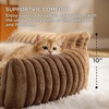 Bedsure ComfyFleece™ Shown on TV Fluffy Dog Couch for Pets,30in Blush Pink | Small & Medium Dog Bed Washable Cover,Supportive Couch Bed for Small Dogs,Pet Sofa Seen on Good Day New York,Up to 20 Lbs(Camel Brown)