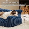 Bedsure ComfyFleece™ Shown on TV Fluffy Dog Couch for Pets,30in Blush Pink | Small & Medium Dog Bed Washable Cover,Supportive Couch Bed for Small Dogs,Pet Sofa Seen on Good Day New York,Up to 20 Lbs(Night Blue)
