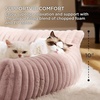 Bedsure ComfyFleece™ Shown on TV Fluffy Dog Couch for Pets,30in Blush Pink | Small & Medium Dog Bed Washable Cover,Supportive Couch Bed for Small Dogs,Pet Sofa Seen on Good Day New York,Up to 20 Lbs(Blush Pink)