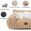 Bedsure ComfyFleece™ Shown on TV Fluffy Dog Couch for Pets,30in Blush Pink | Small & Medium Dog Bed Washable Cover,Supportive Couch Bed for Small Dogs,Pet Sofa Seen on Good Day New York,Up to 20 Lbs(Sandy Beige)