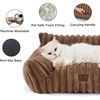 Bedsure ComfyFleece™ Shown on TV Fluffy Dog Couch for Pets,30in Blush Pink | Small & Medium Dog Bed Washable Cover,Supportive Couch Bed for Small Dogs,Pet Sofa Seen on Good Day New York,Up to 20 Lbs(Camel Brown)