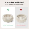 Bedsure ComfyFleece™ Washable Cute Small Medium Dog Bed,Round Pet Bed,26in | Cozy Donut Soft Fluffy Plush,Comfort Corduroy Cuddler Pet Beds,Luxury Aesthetic,Anti-Slip Bottom,Up to 30 Lbs,Cream(Cream)
