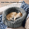 Bedsure ComfyFleece™ Washable Cute Small Medium Dog Bed,Round Pet Bed,26in | Cozy Donut Soft Fluffy Plush,Comfort Corduroy Cuddler Pet Beds,Luxury Aesthetic,Anti-Slip Bottom,Up to 30 Lbs,Cream(Warm Gray)