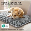 Bedsure ComfyFleece™ Washable Dog Crate Pad,Soft Fluffy Medium Pet Mat,30″ | Thin Kennel Pad for Crates Topper,Flat Corduroy Fleece Pads for Dog Cages,Nonslip Bottom,Not Chewproof,Sandy Beige(Grey)