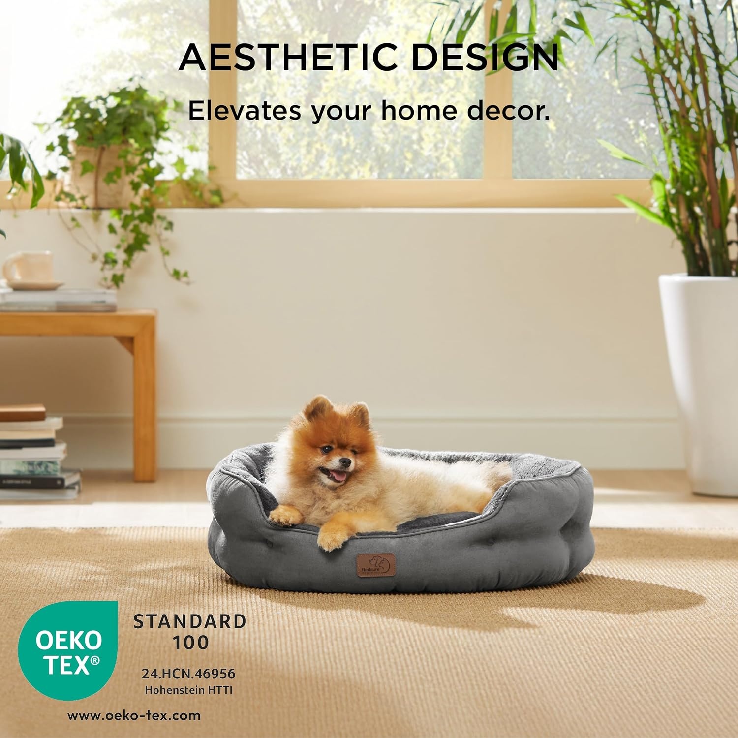 image:imageBedsure AeroFrost Cooling Small Dog Bed Round Washable 20In Arctic Blue QMaxgt04 Cat Beds for Indoor Cats Comfort Cooling Summer Pet BedAntiSlip Bottomfor Puppies and KittensGrey
