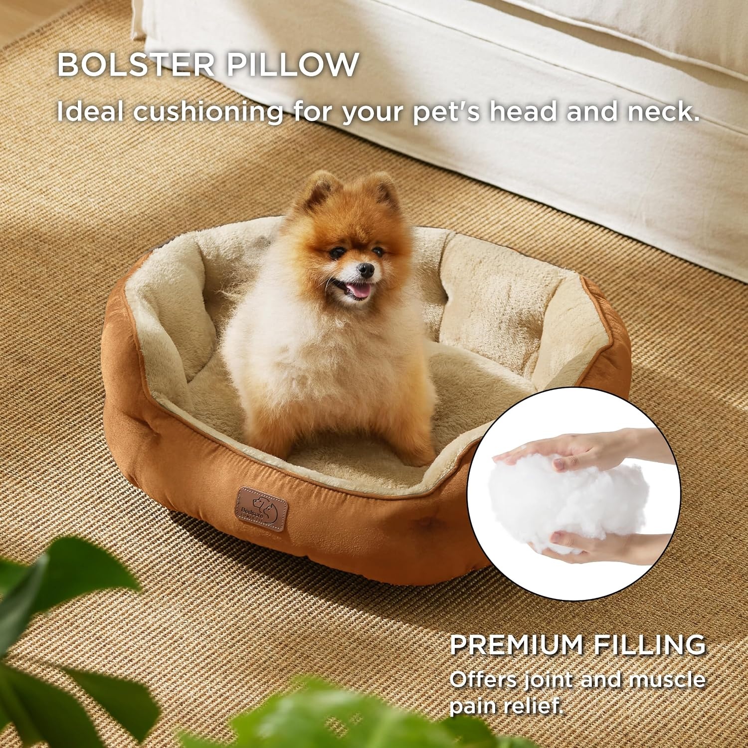 image:imageBedsure AeroFrost Cooling Small Dog Bed Round Washable 20In Arctic Blue QMaxgt04 Cat Beds for Indoor Cats Comfort Cooling Summer Pet BedAntiSlip Bottomfor Puppies and KittensTerracotta